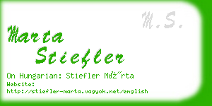 marta stiefler business card